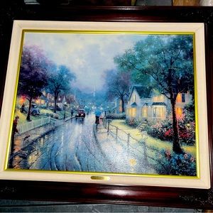 beautiful certified Thomas Kinkade oil artwork